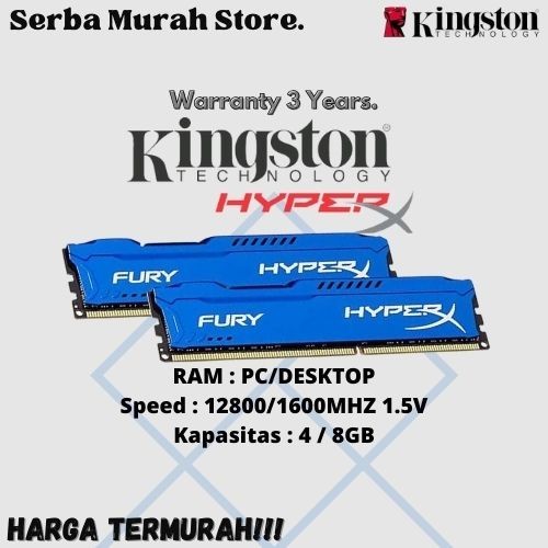 RAM PC DDR3 8GB HYPERX 12800