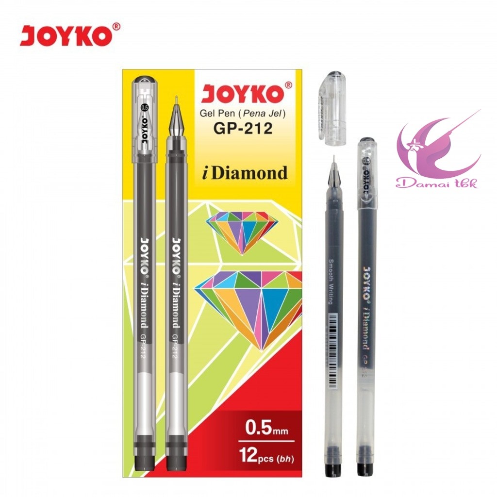 

Pulpen Joyko Gp- 212 Gell Pen 0,5 Mm I Diamond - Lusinan (12 Pcs)
