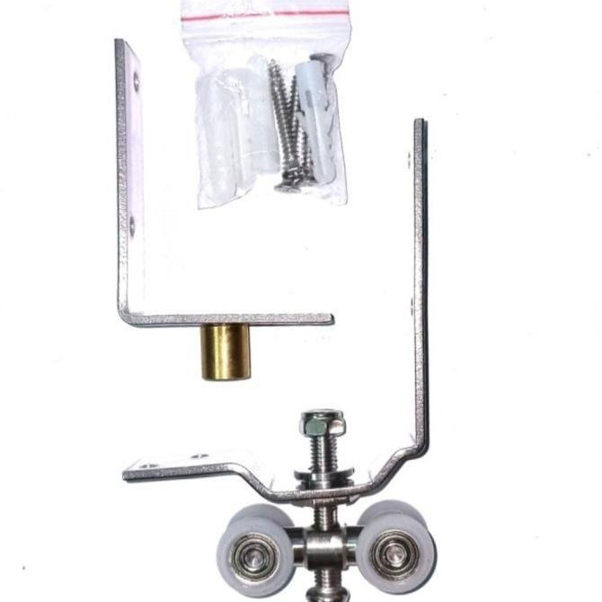 Roda Gantung Pintu Lipat Sliding Komplit Set Putar 360 Tanpa Rel