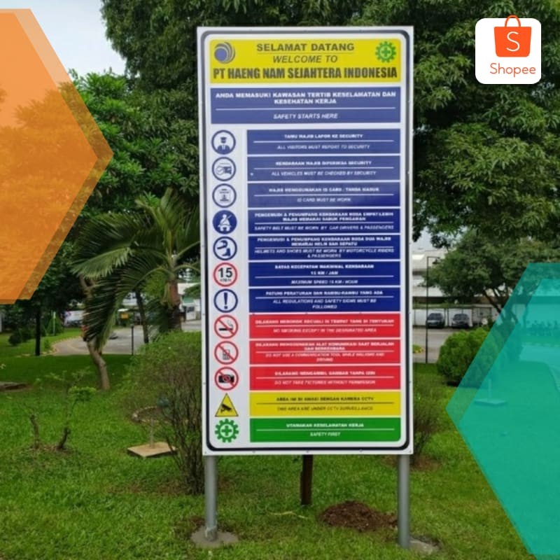

Grosir Plang Papan Nama Perusahaan. Instansi. Ruko. 120x80 cm Elegan