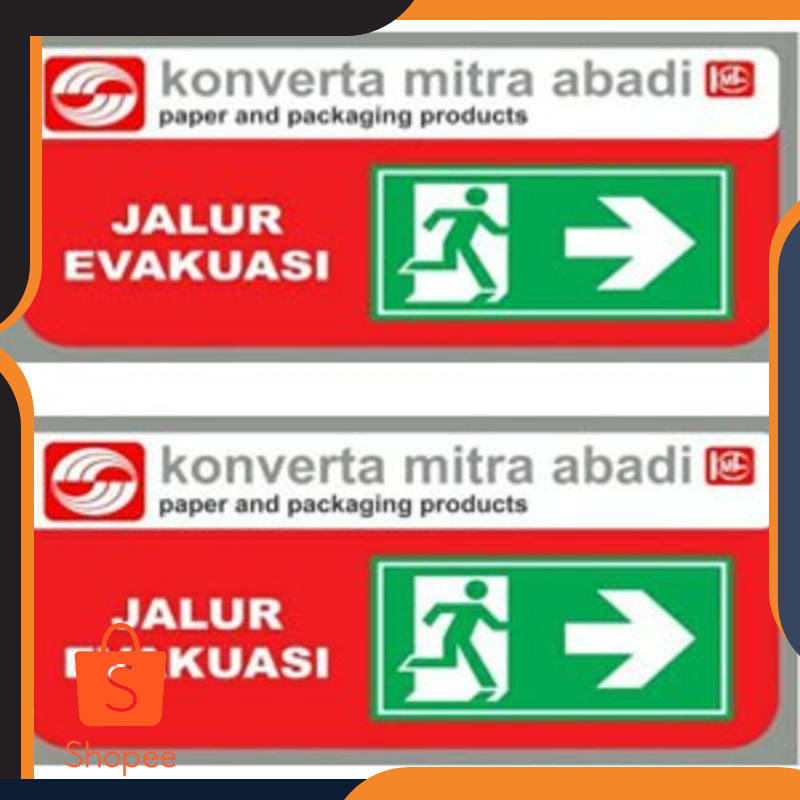 

Promo Rambu Jalur Evakuasi Sinar Mas. Ukuran 120x60 cm. Keren