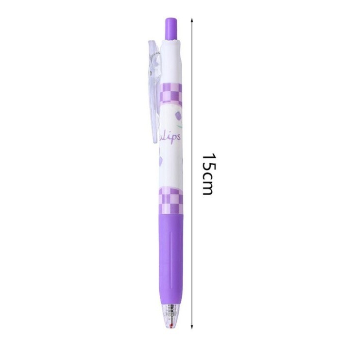 

Vee Likeenid 6Pcs/Set Pena Gel Perlengkapan Kantor Sekolah Kartun Dengan