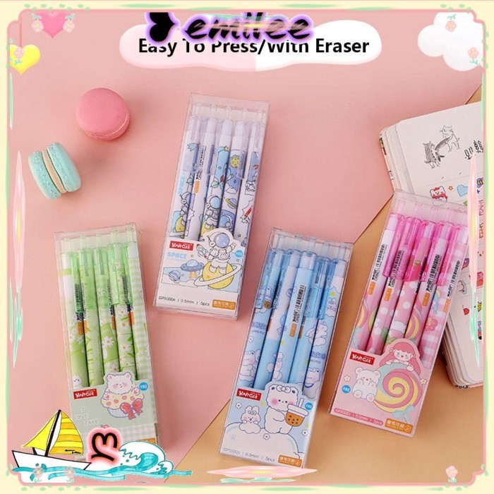 

Vee 5 Pcs /Set Gel Pens Sekolah Kantor Perlengkapan Alat Tulis