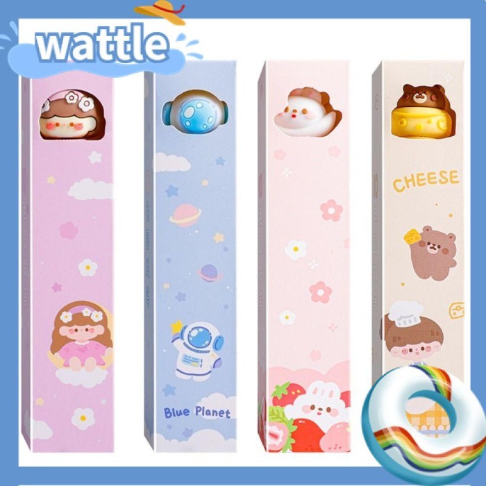 

Vee Wattle 4Pcs/Set Pena Gel Perlengkapan Kantor Sekolah Mutil-Styles Alat