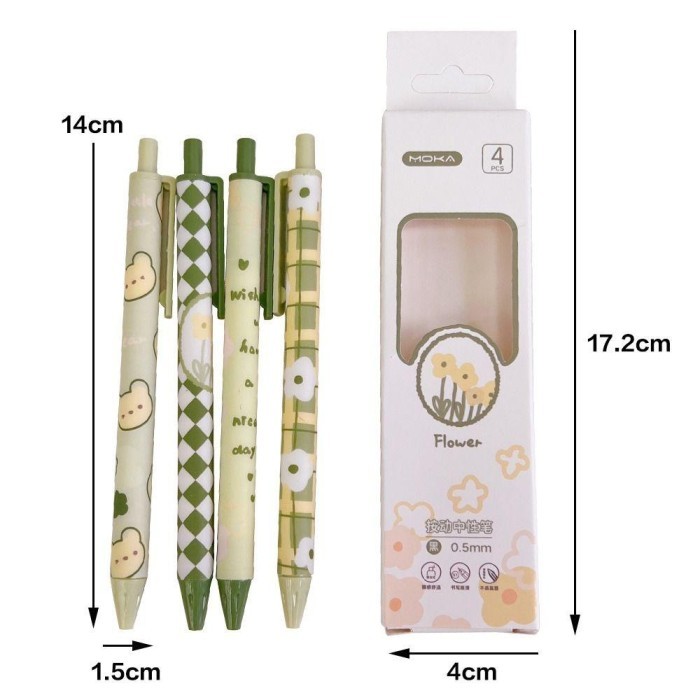 

Vee Top 6Pcs/Set Pena Gel Perlengkapan Kantor Sekolah Alat Tulis Kreatif