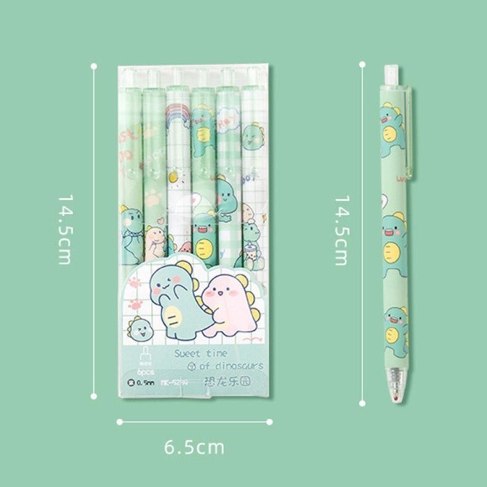 

Vee Gel Pen Set 6Pcs/Set Kartun Sekolah Perlengkapan Kantor