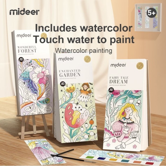 

Bana Mideer Watercolor Painting Book Colouring Buku Cat Air Mewarnai Anak