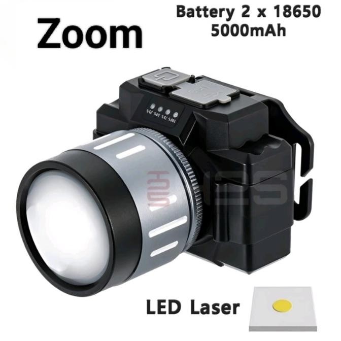 Senter Zoom 100 Watt Teleskop Led Fokus - Senter Kepala Zoom Maxpower