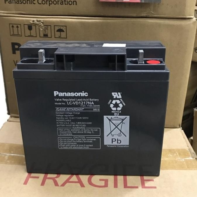 ACCU AKI BATERAI UPS BATTERY KERING VRLA PANASONIC 12V 17AH / 20HR