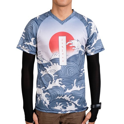 RB Jerjhon Jersey Olahraga Sepeda Gowes Unisex - Wave