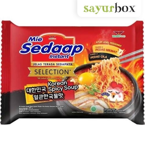 

Sedaap Mie Korean Spicy Soup Bag 77 gram Sayurbox