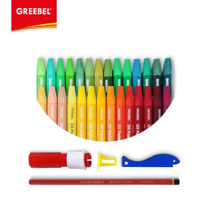 

TERMURAH Krayon Greebel Kids Oil Pastel Crayon 55 Color/ Warna jg-56