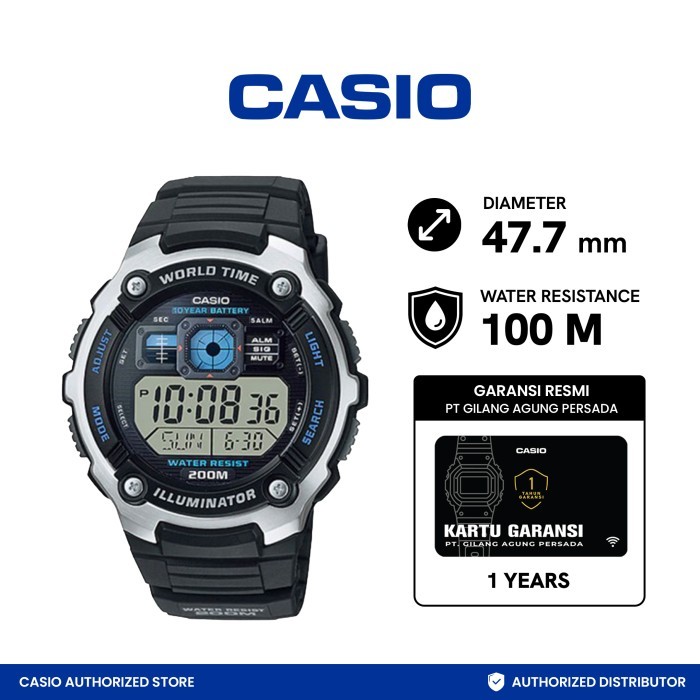 CASIO Jam Tangan Pria Digital AE-2000W-1AVDF