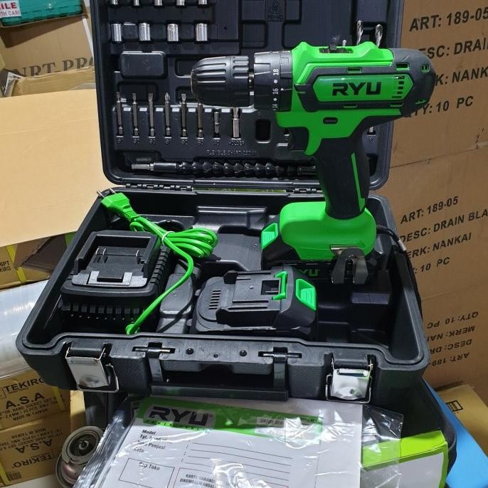 CORDLESS IMPACT DRILL RYU RCI20V RCI 20V MESIN BOR BATRE BATERAI RYU ORIGINAL DAN TERPERCAYA