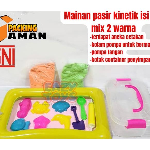 Pasir Kinetik 1 Kg Pasir Ajaib Mainan Anak Ada Cetakan Pasir Dan Kolam