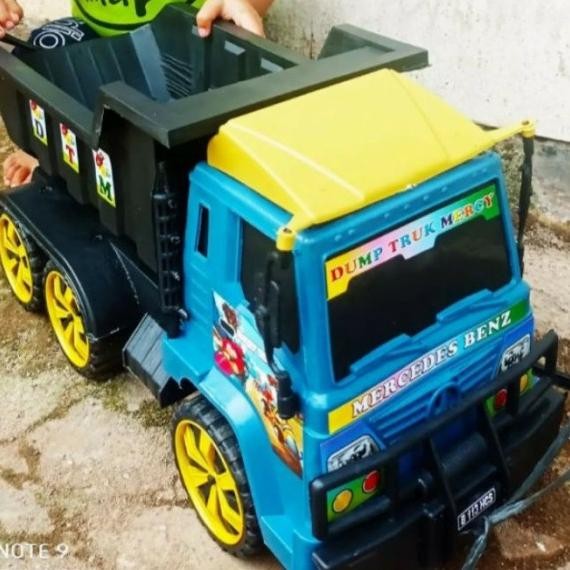 Mainan Mobil Truk Pasir Jumbo Besar Dump Tru Panjang 48Cm Skop