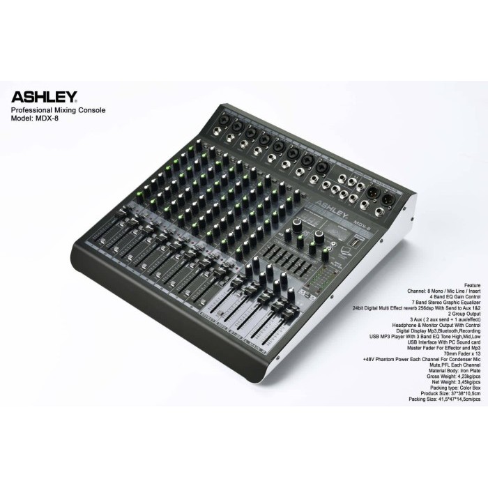 MIXER ASHLEY MDX 8 MDX8 ORIGINAL