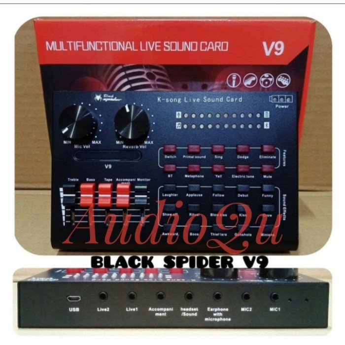 Mixer Audio Black Spider V9/ V 9/ V-9 Soundcard Blackspider