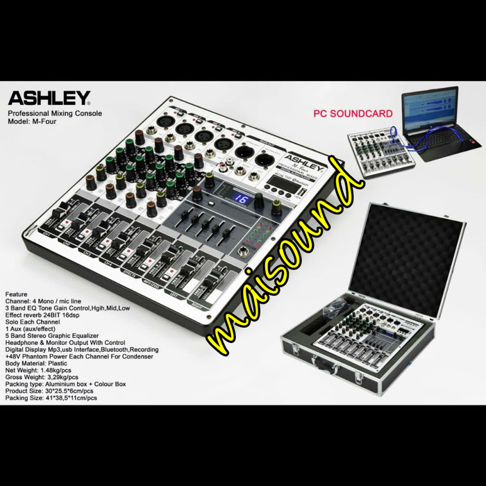 MIXER ASHLEY M FOUR ORIGINAL 4 CHANNEL BLUETOOTH KOPER ASHLEY MFOUR