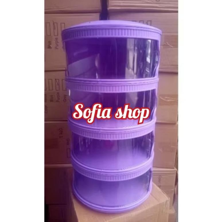 Tudung Saji Warna Ungu 4 Susun Sudah Rakitan Free Shp14