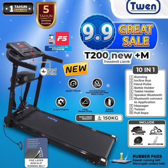 Treadmill Listrik Twen T200 New Arrival - Treadmill Elektrik Premium Quality