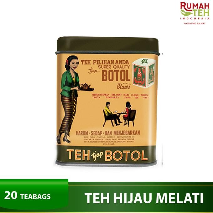 

NEW PRODUK TEH CELUP CAP BOTOL HIJAU AROMA MELATI VINTAGE 20 BAGS - FLOATING BAG !!!!!