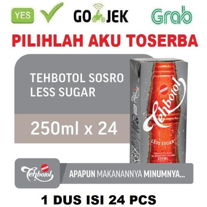 

TERBARU TEH BOTOL SOSRO KOTAK LESS SUGAR 250 ML - ( HARGA 1 DUS ISI 24 PCS ) !!!!!