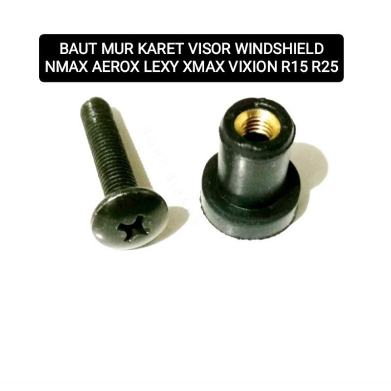 BAUT MUR KARET VISOR WINDSHIELD NMAX AEROX LEXY XMAX VIXION R15 R25