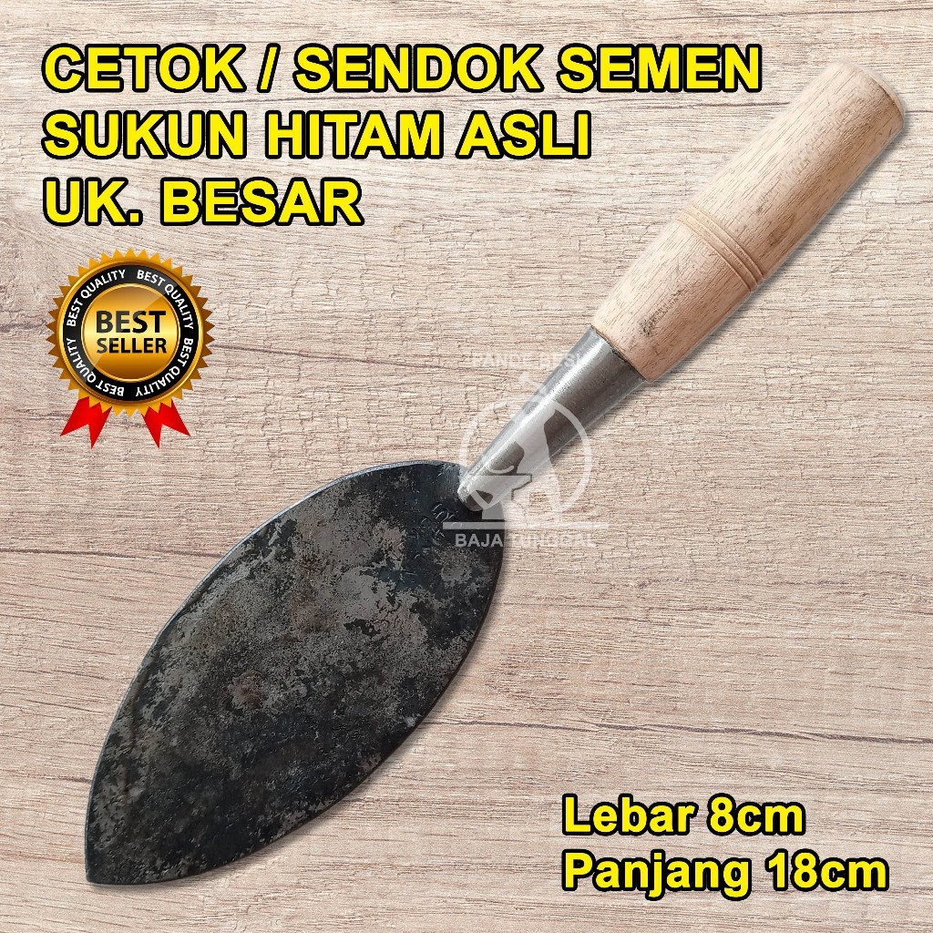 Cetok Semen Cap Sukun Hitam Asli Ukuran Besar / Sendok Semen Tempa Manual