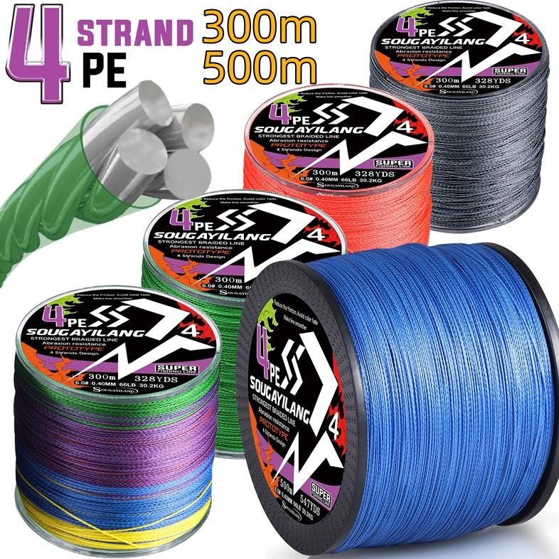Diskon Sougayilang Pe X4 300M 500M Senar Pancing Kuat Dan Anti Keriting Braided Benang Pe Benang Pe 
