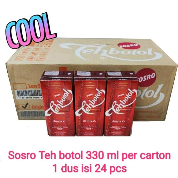 

TERBARU TEH BOTOL SOSRO ORIGINAL KOTAK 330 ML | 1 DUS ISI 24 PCS !!!!!