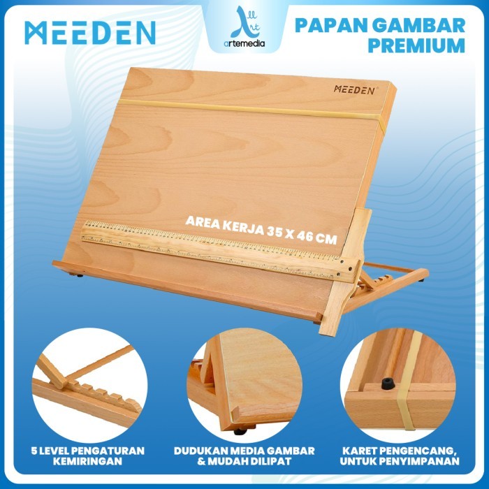 

Sale Meeden Drawing & Sketching Board Studio Artist Table Top Papan Gambar