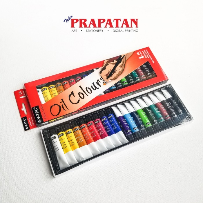 

Sale V-Tec Oil Colour Set (18X12Ml) / Cat Minyak V-Tec Set
