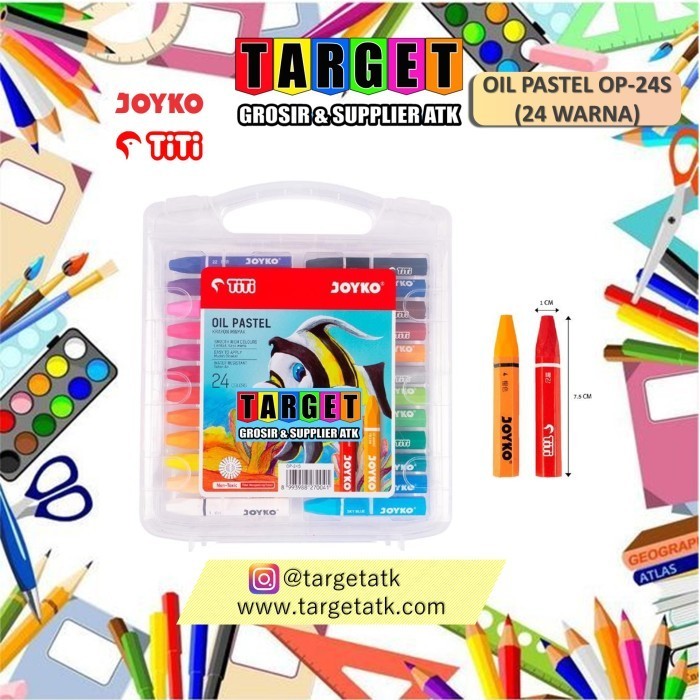 

Sale Crayon Joyko/Kenko Titi 24 Warna / Oil Pastel 24 Colors /Krayon Minyak