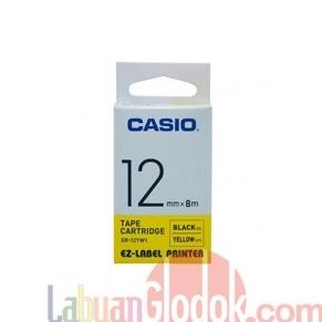

LABEL CASIO XR-12YW1 12MM BLACK ON YELLOW TAPE LABEL CASIO/CASIO 12MM ORIGINAL DAN TERPERCAYA
