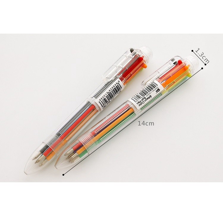 

HARGA TERBARU PULPEN 6 WARNA ISI TINTA 6IN1 PENA 0.5MM / BALLP PERLENGKAPAN MENULIS MULTICOLOR PEN