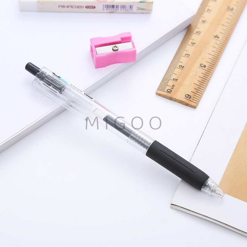 

COBA MIGOO PULPEN PENA GEL WHITE BLACK MEKANIK 0.5MM AESTHETIC PEN PENA MEKANIK CETEKAN PERLENGKAPAN