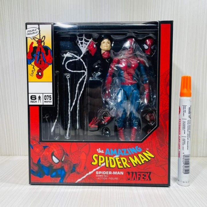 mainan figure Mafex 075 Amazing spiderman recast mafex detail artikula