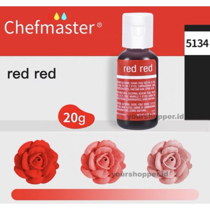 

Red Red Chefmaster liqua-gel food coloring