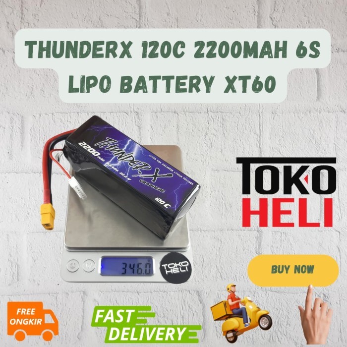 Thunderx 120C 2200Mah 22.2V 6S Lipo Battery Xt60