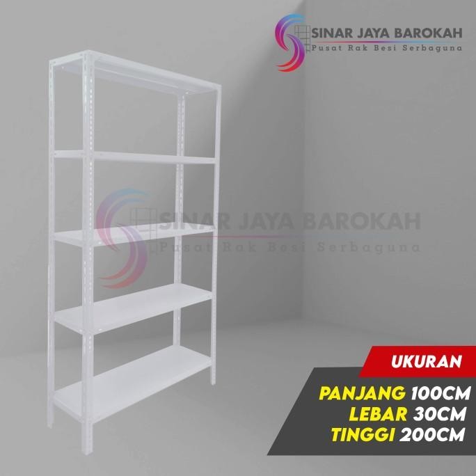 

Baru | Rak Besi Siku Lubang 5 Hambalan Uk 30X100X200 Cm