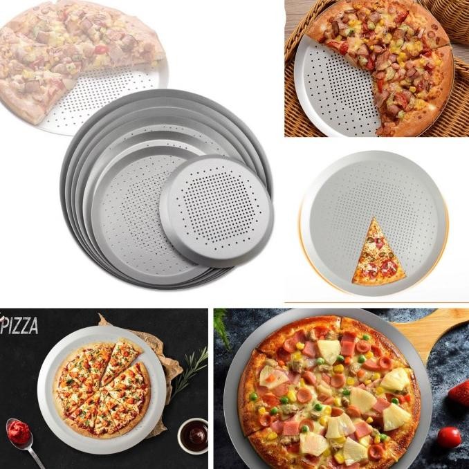 

ELtamart Loyang Pizza Hut Perforated Crisper Pizza Pan Loyang Kue HTS
