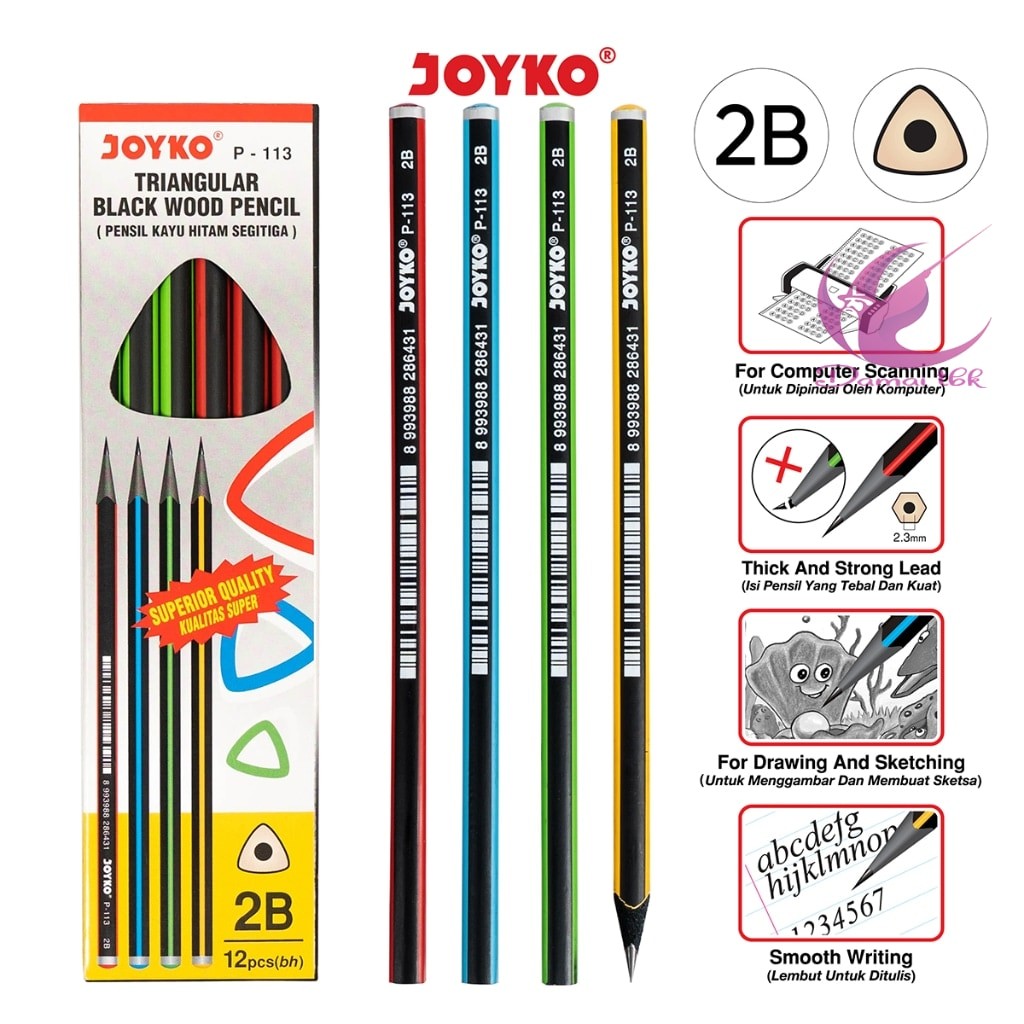 

Pencil Pensil Joyko P-113 2B 1 BOX 12 PCS