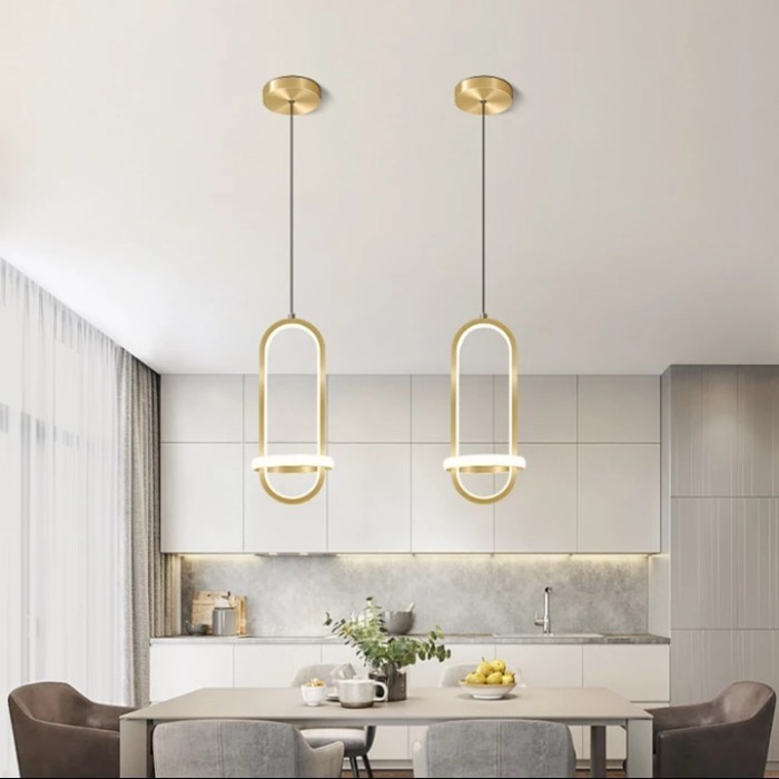 Terlaris Lampu Gantung Hias Kamar Tidur Minimalis Led Gold