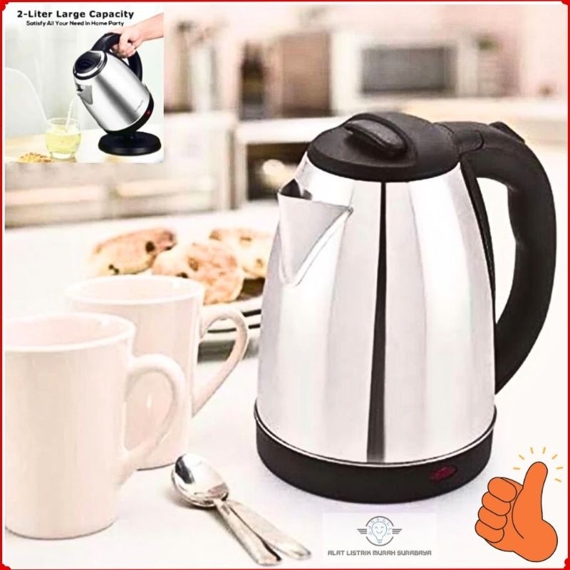 HYQ: Teko Listrik Stainless Teko HYQ/2 Liter