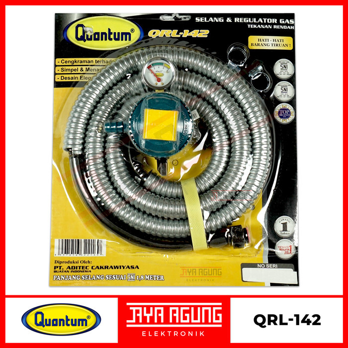 TERLENGKAP Selang Regulator Gas QUANTUM QRL-142 / QRL 142 / Regulator Kompor Gas