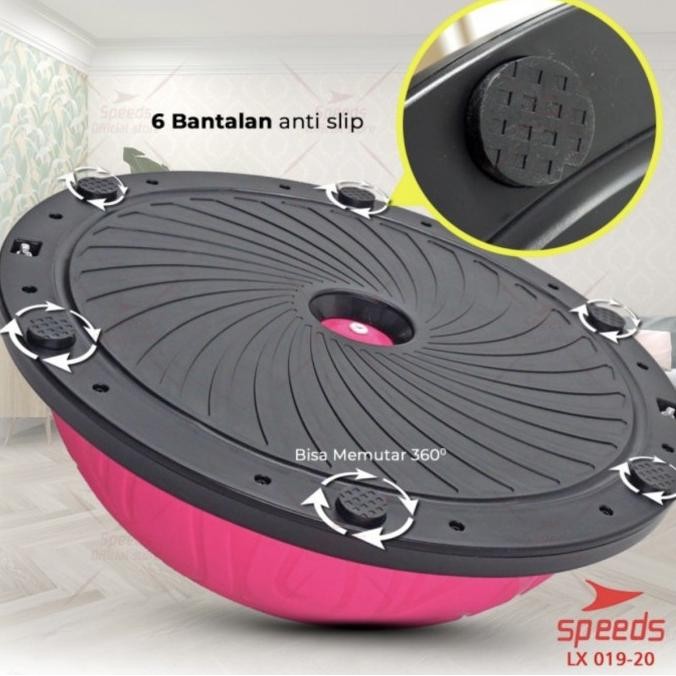Balance Pad Bosu Ball Fitness Olahraga Gymball Yoga Speeds Lx019-20