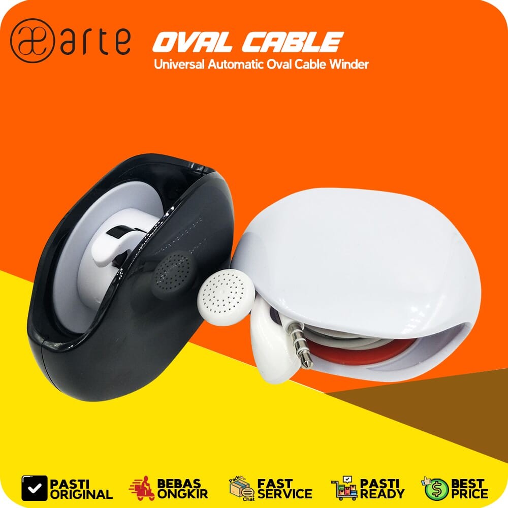 Arte Automatic Oval Cable Winder Penggulung Kabel Otomatis Roller Kabel Penggulung Kabel Earphone & 