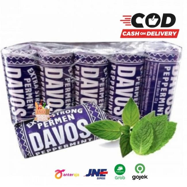 

Permen Davos Peppermint 1 Pack Isi 10 Roll Permen Jadul Jadoel Kembang