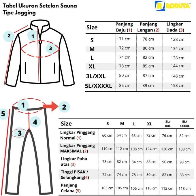 Jaket Sauna Setelan Olahraga Roduta Jogging